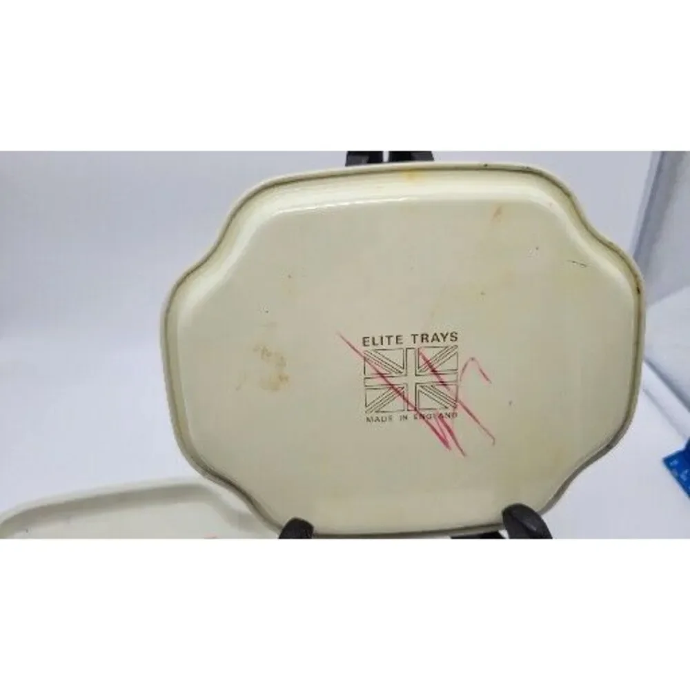 Set Of 2 Metal Cat Vanity Trays Made In‎ England By Elite